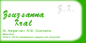zsuzsanna kral business card