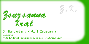 zsuzsanna kral business card